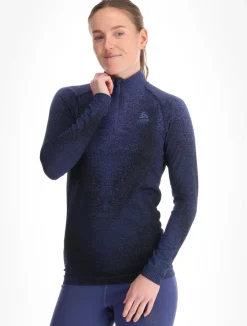 BL Top Turtle Neck L/S Half Zip Performance Warm Blackcomb skipully dames